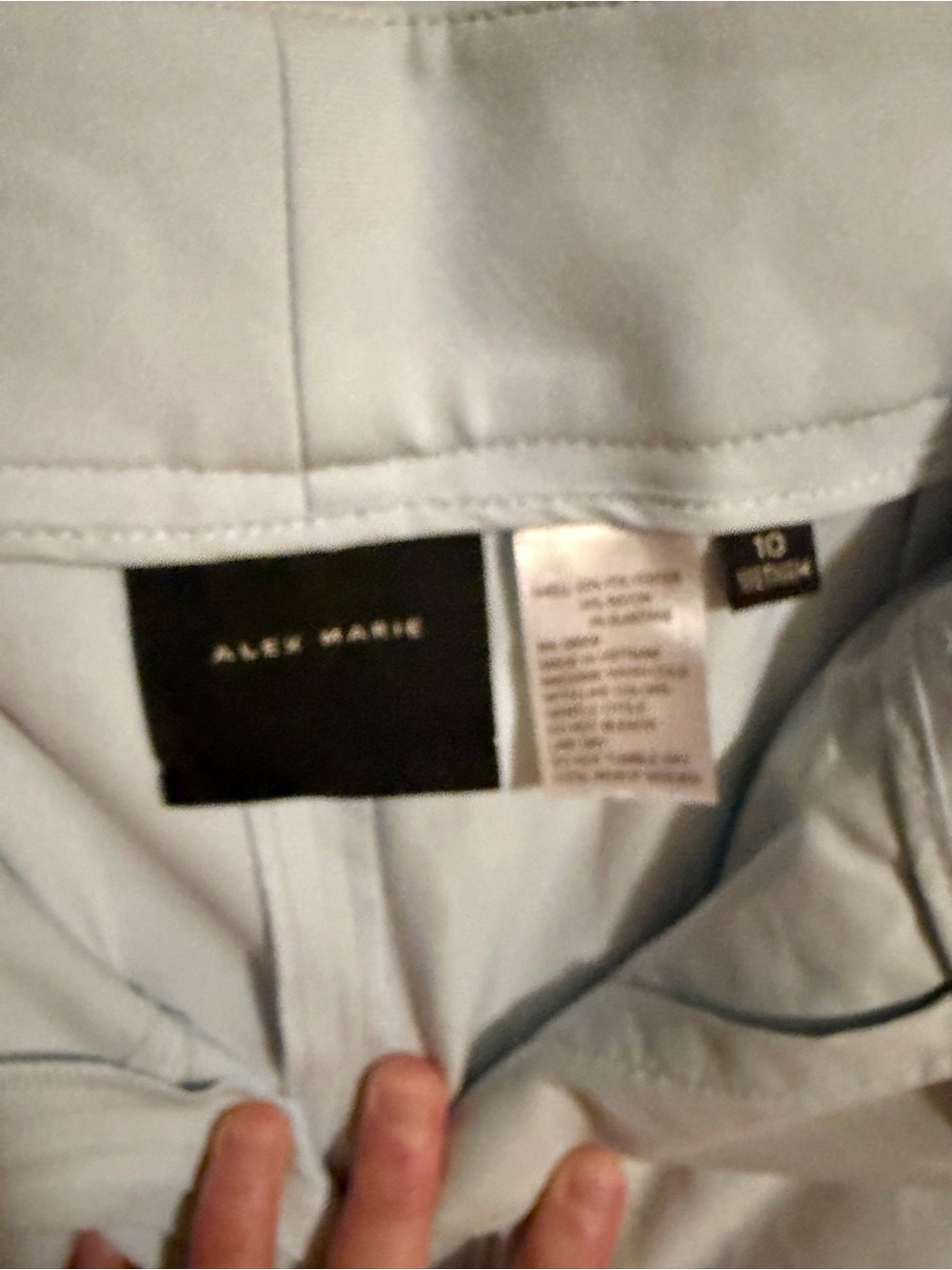 Alex Marie Pale Blue High-Waist Pleated Trousers - Picture 3 of 3